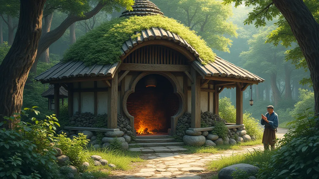 Traditional Anagama kiln in Japan