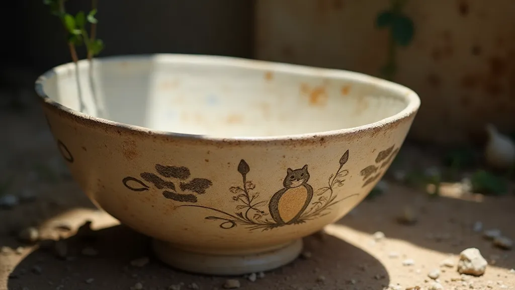 Appalachian sgraffito pottery bowl
