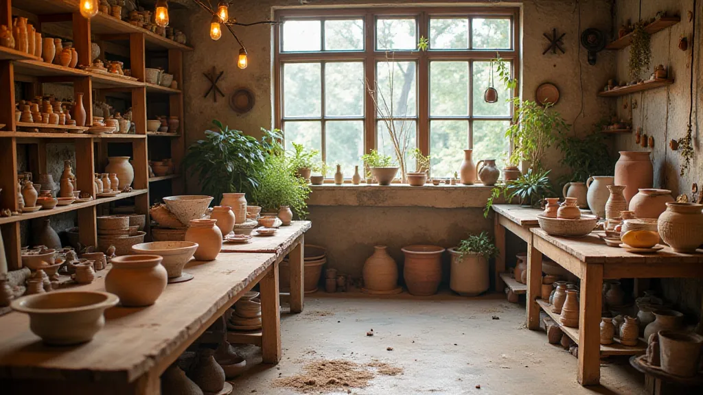 A contemporary potter's workshop