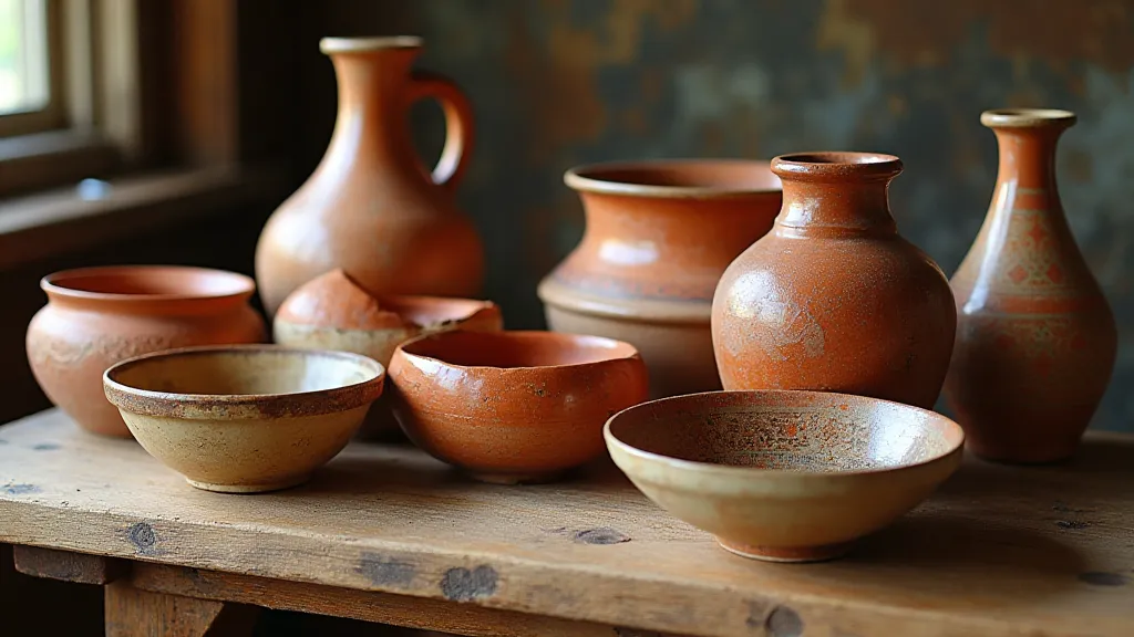 Display of regional pottery