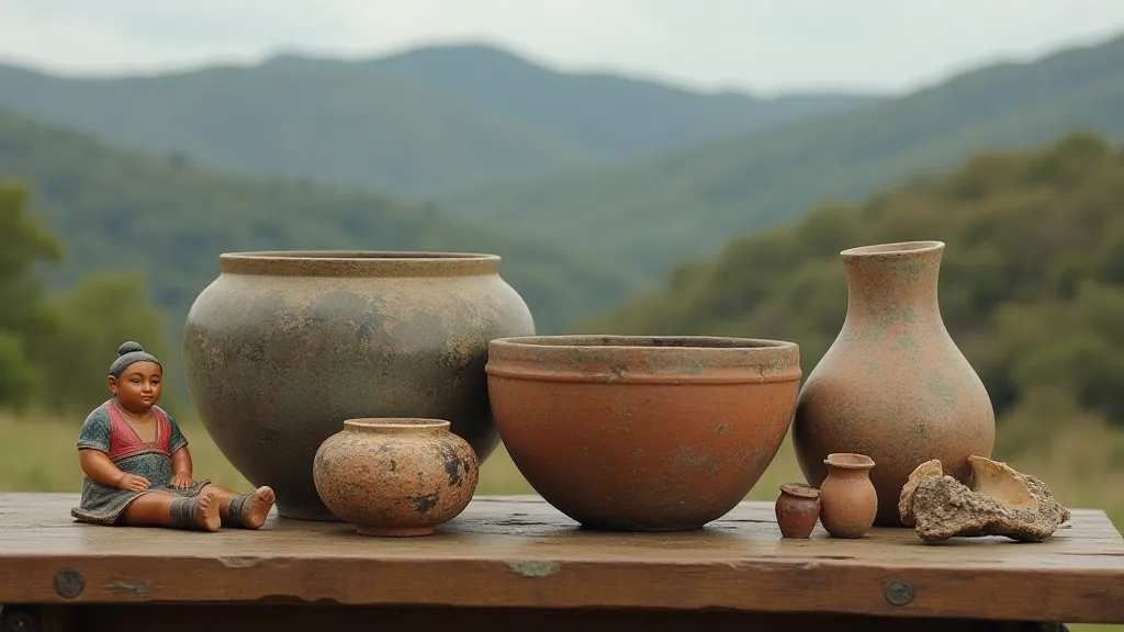 Collection of regional pottery pieces