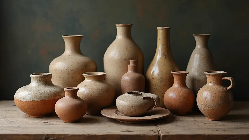 Collection of antique pottery
