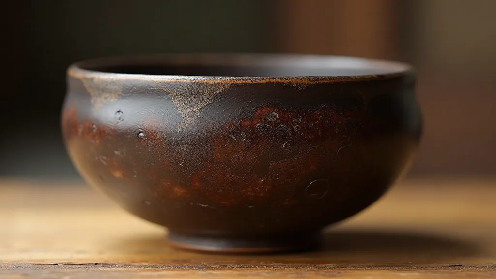 Japanese Raku tea bowl