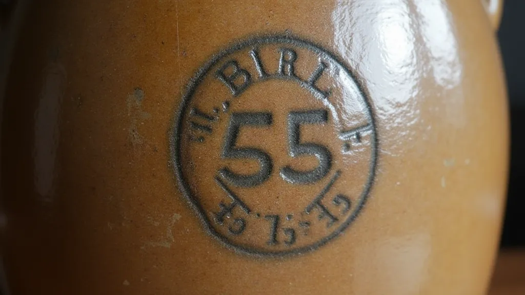 Stamped mark on Ohio River Valley stoneware crock