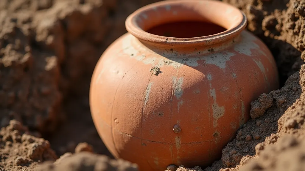 Weathered Tuscan terracotta amphora